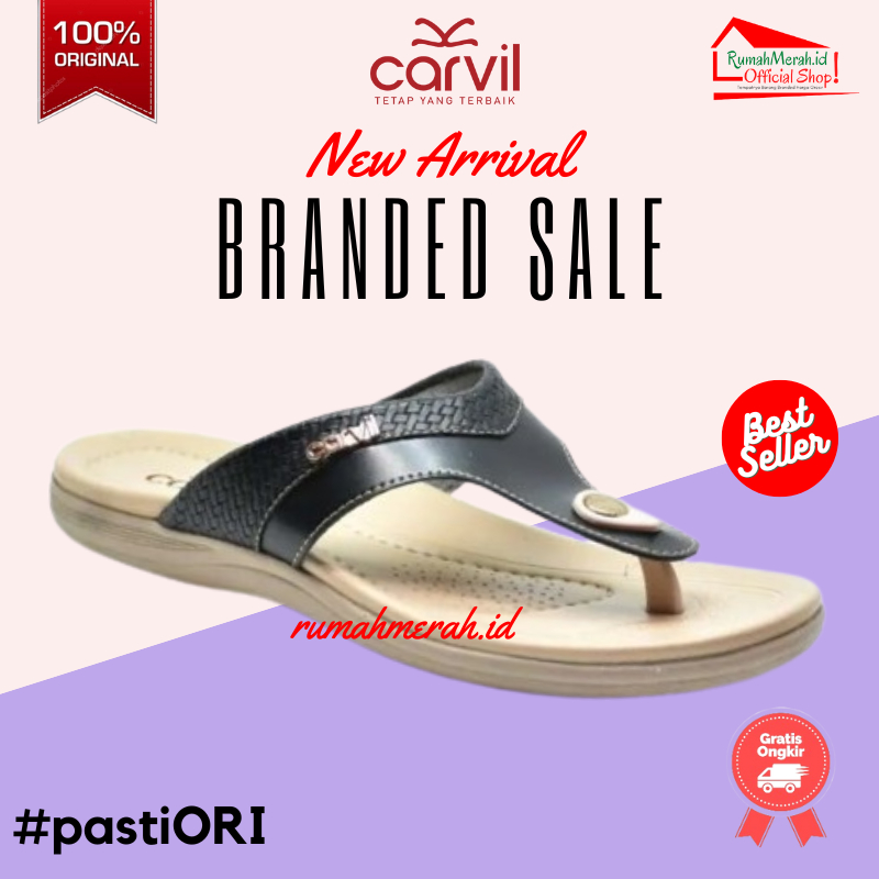 Carvil Sandal Wanita Viani-01 L Flat Jepit Casual | 100% Original Carvil