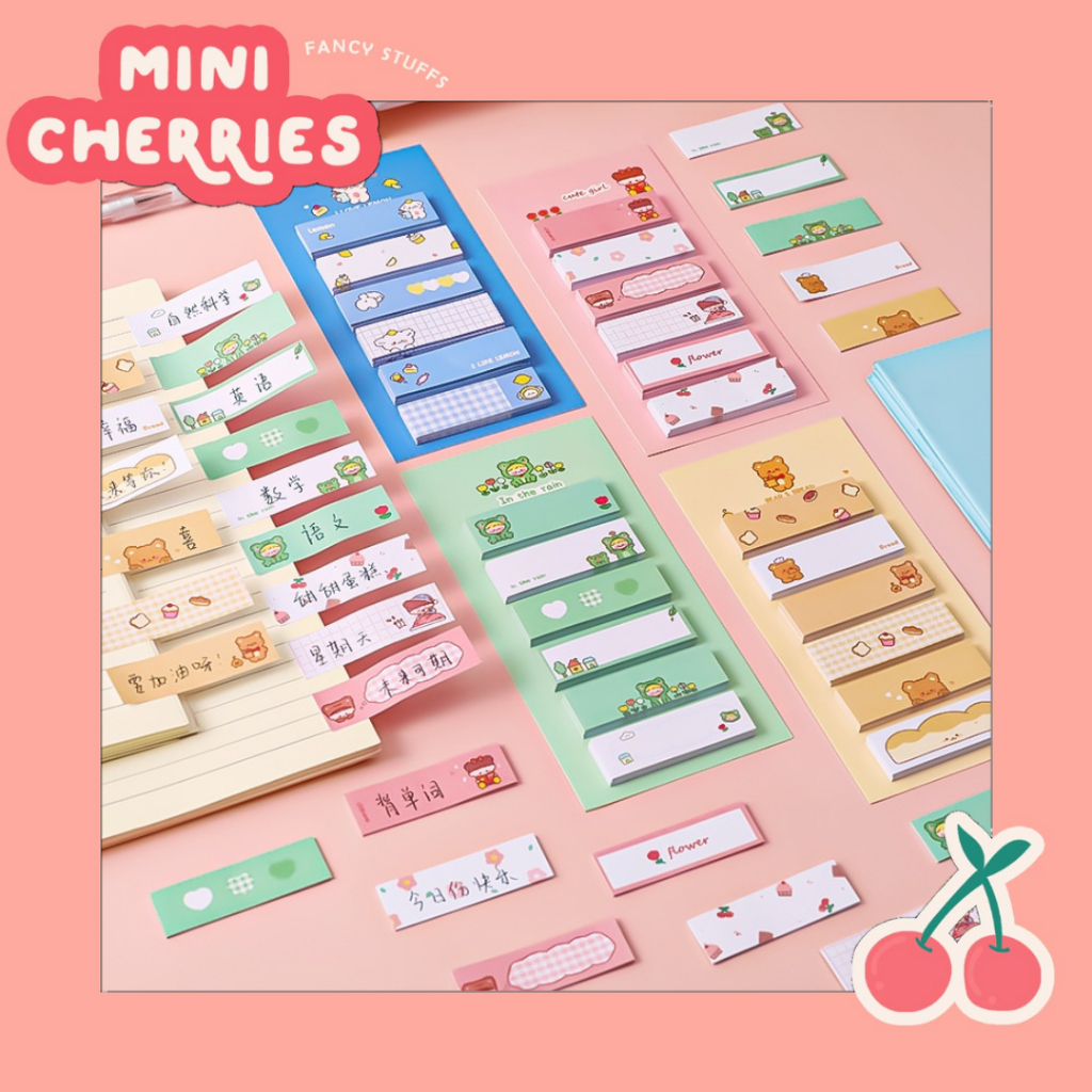 

MC ❤️ Sticky Notes Lucu 6 in 1 / Pembatas Buku Lucu