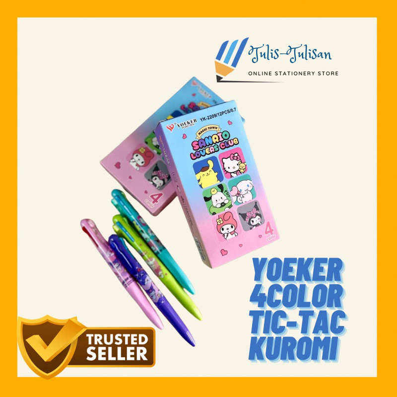 

Pena 4 warna kuromi tictac cetekan (12pcs)