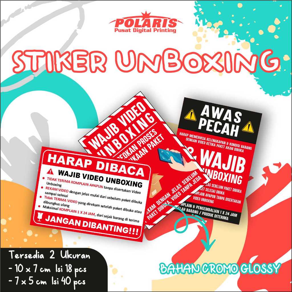 Stiker Unboxing / Stiker Video Unboxing / Label Unboxing High Quality