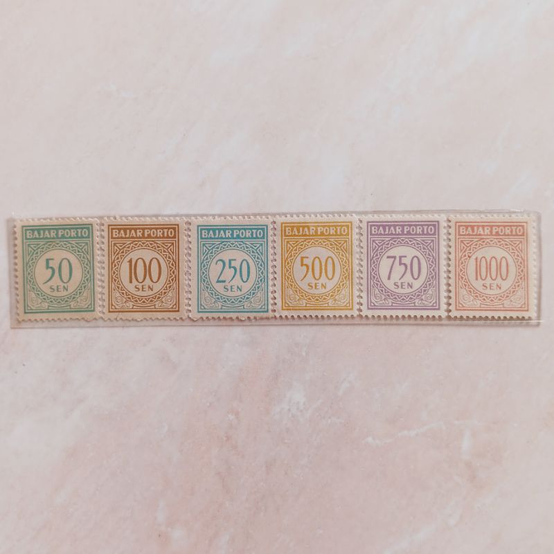 

(AC) Perangko Porto 1962 - 1963 Porto '62 Set Lengkap 6pcs Mint