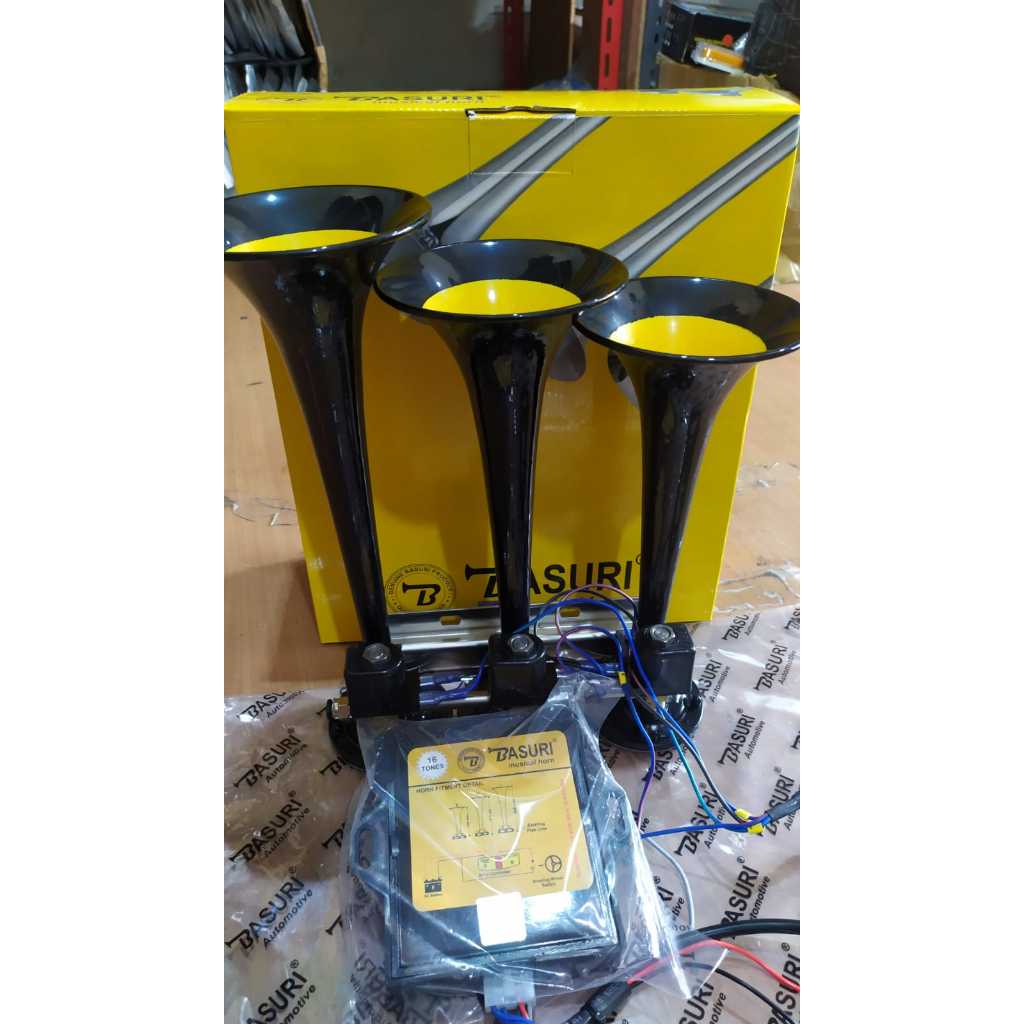 Klakson Basuri 3 Corong ORIGINAL INDIA