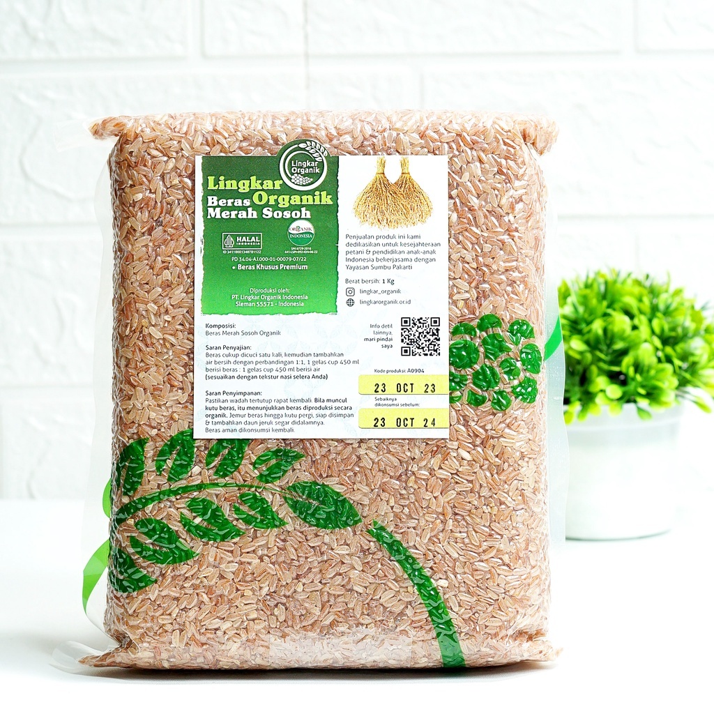 

Beras pink / merah sosoh lingkar organik vakum 1kg beras diet sehat alami beras mpasi