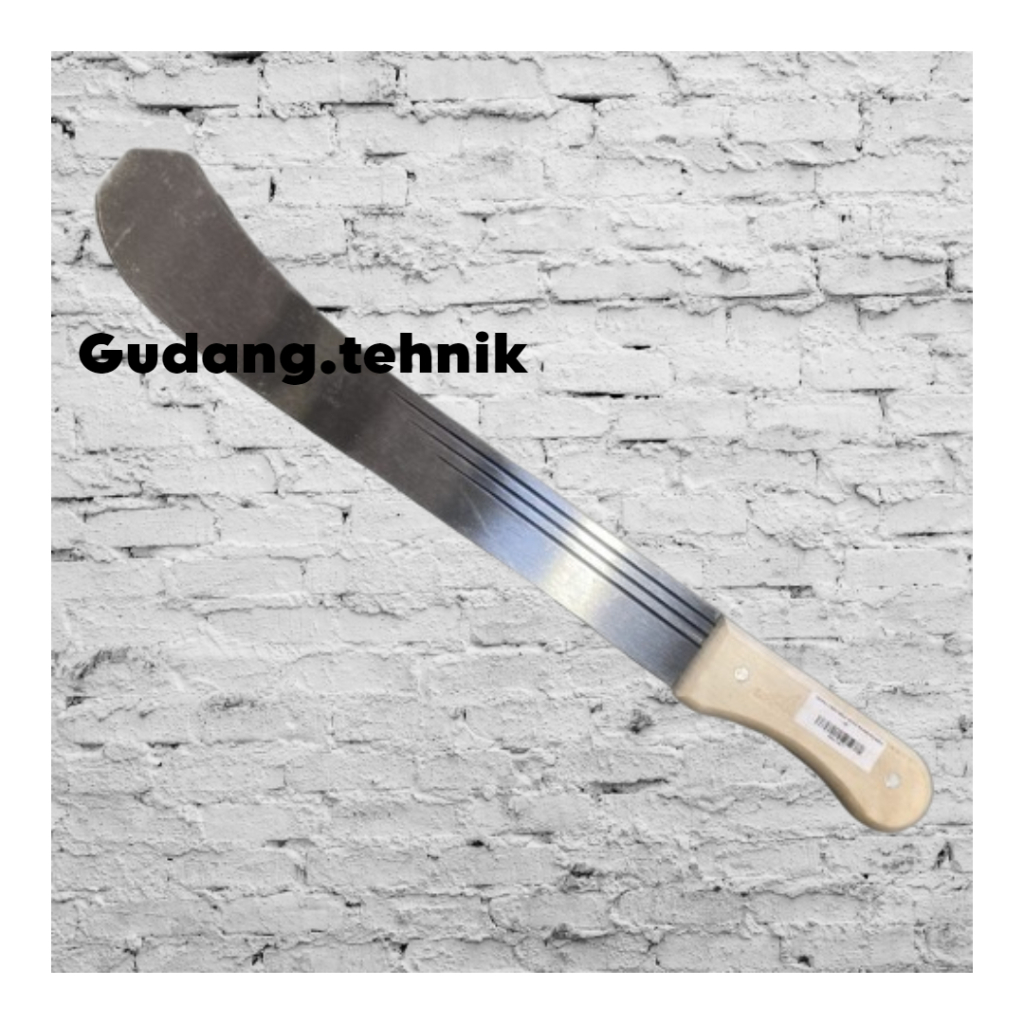 Pisau Serbaguna/Parang buaya /Pisau Panjang gagang Kayu Random 18" berkualitas