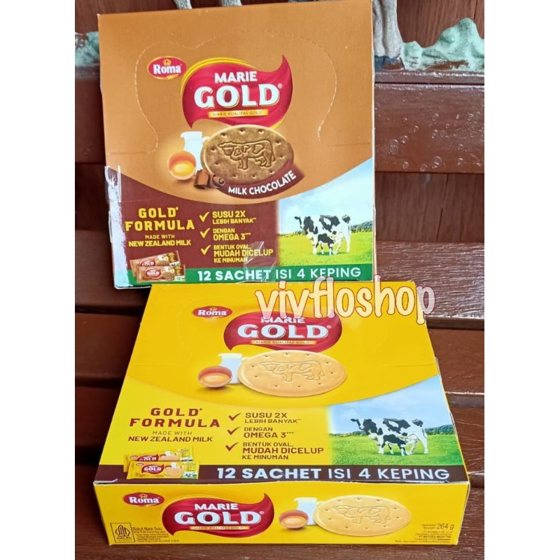 

Biskuit Roma Marie Gold (Kemasan Box isi 12 @ 20 gram)