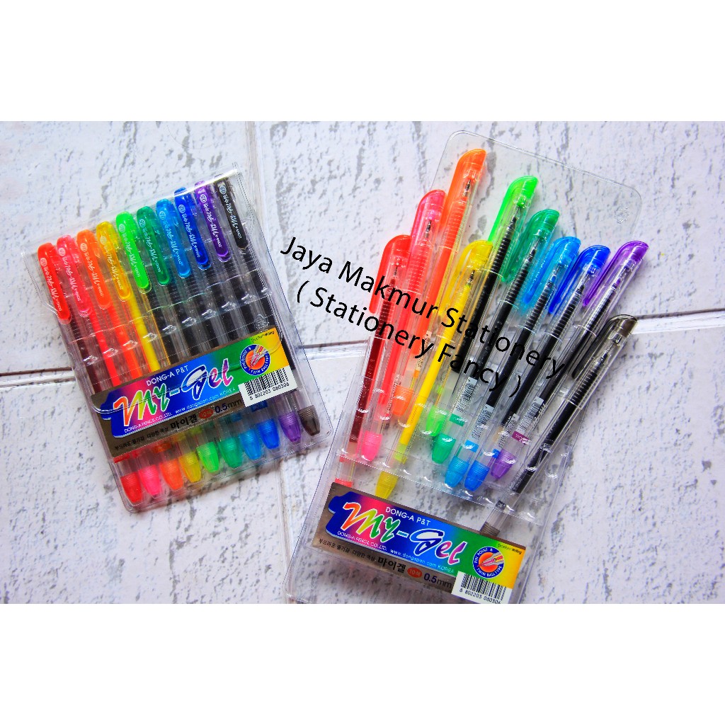 

Pen Gel Dong-A P&T My Gel 0.5mm set 10 warna (1 set)