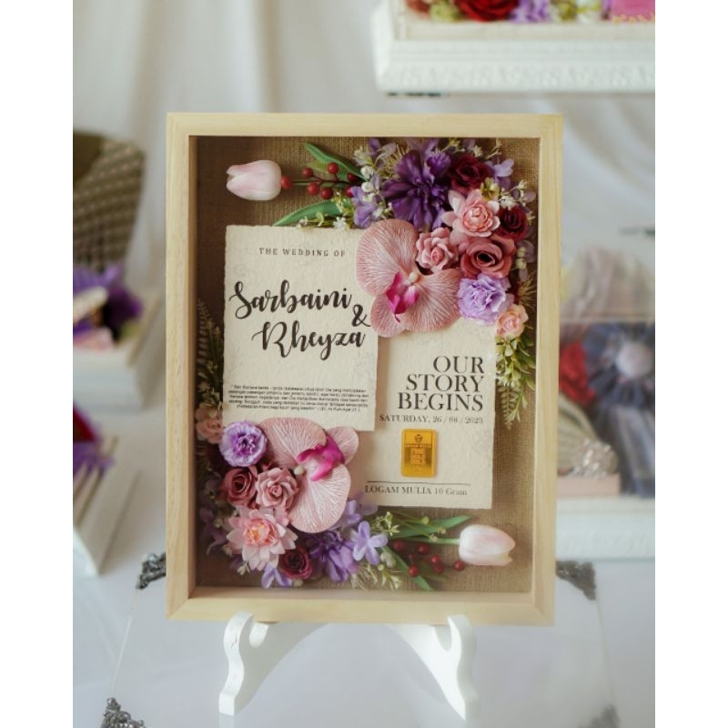 frame Mahar pernikahan ukuran 30x40x6 / Mahar rustic