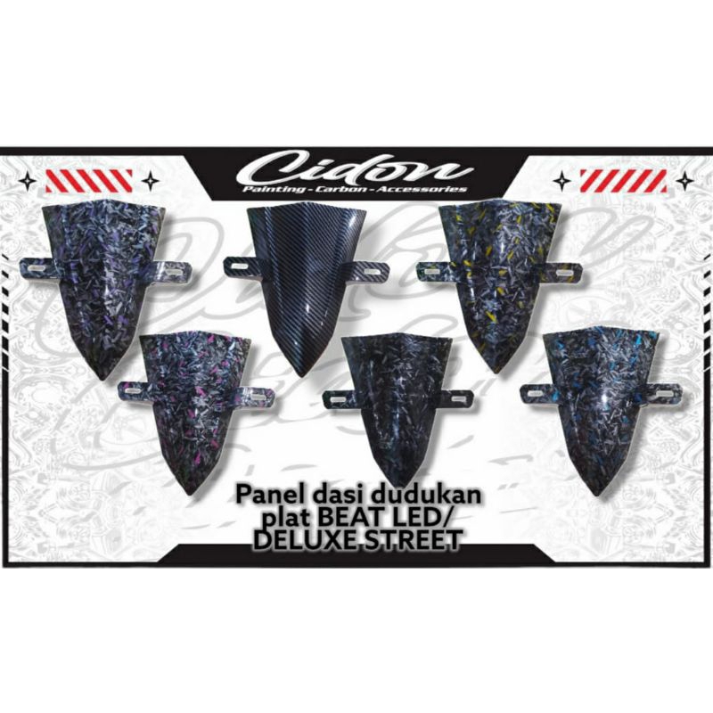 PANEL COVER dasi dudukan plat carbon WTP FORGED KEVLAR beat LED DELUXE STREEET 2020 2021 2022 2023 2