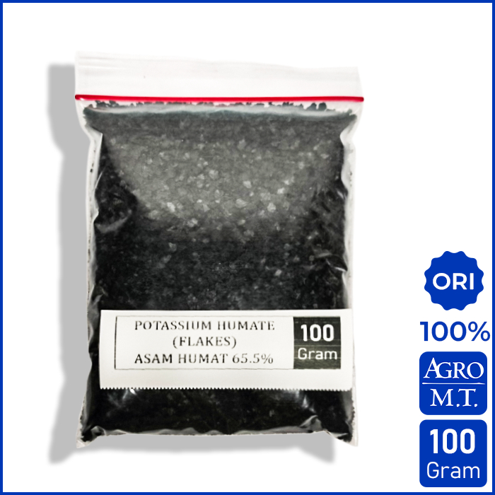 Pupuk Asam Humat 65% Flakes (100 gram) - Potassium Humate