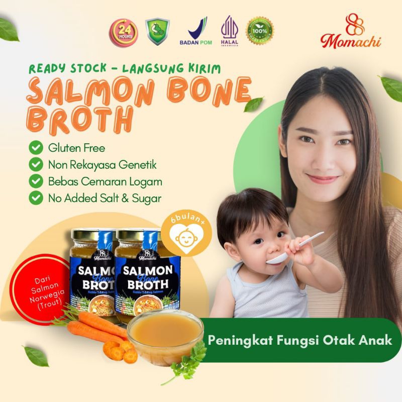 

Momachi Salmon Bone Broth - Kaldu Tulang Salmon MPASI 6+ Omega 3