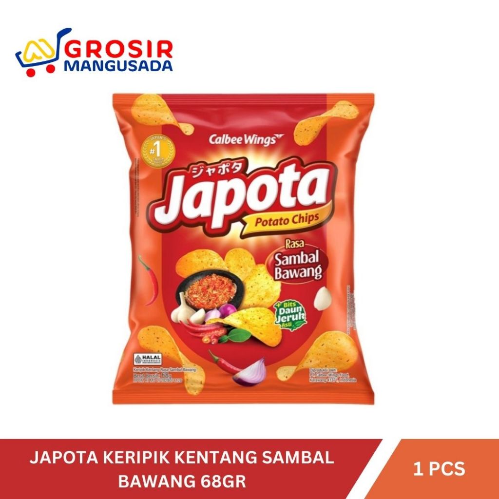 

Sensasi Pedasnya Japota Sambal Bawang Keripik Kentang Potato Chips 68 gr