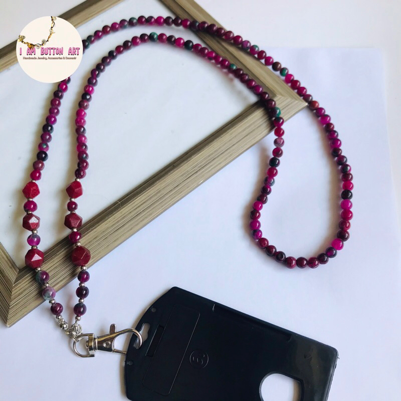 

LANYARD TALI KALUNG ID CARD HOLDER BATU RUBY TANZANIA