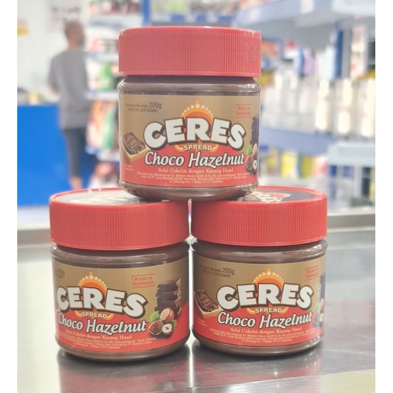 

Ceres Choco Hazelnut 200gr/Ceres Coklat Hazelnut/Selai Coklat Hazelnut/Selai Coklat Sarapan Roti/Coklat tahan bakar/Coklat kue kering