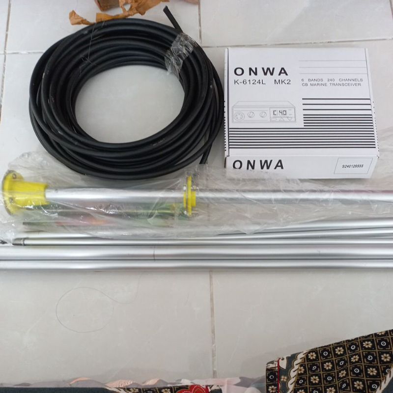 radio cb onwa 1 set kabel sama antena 10 meter