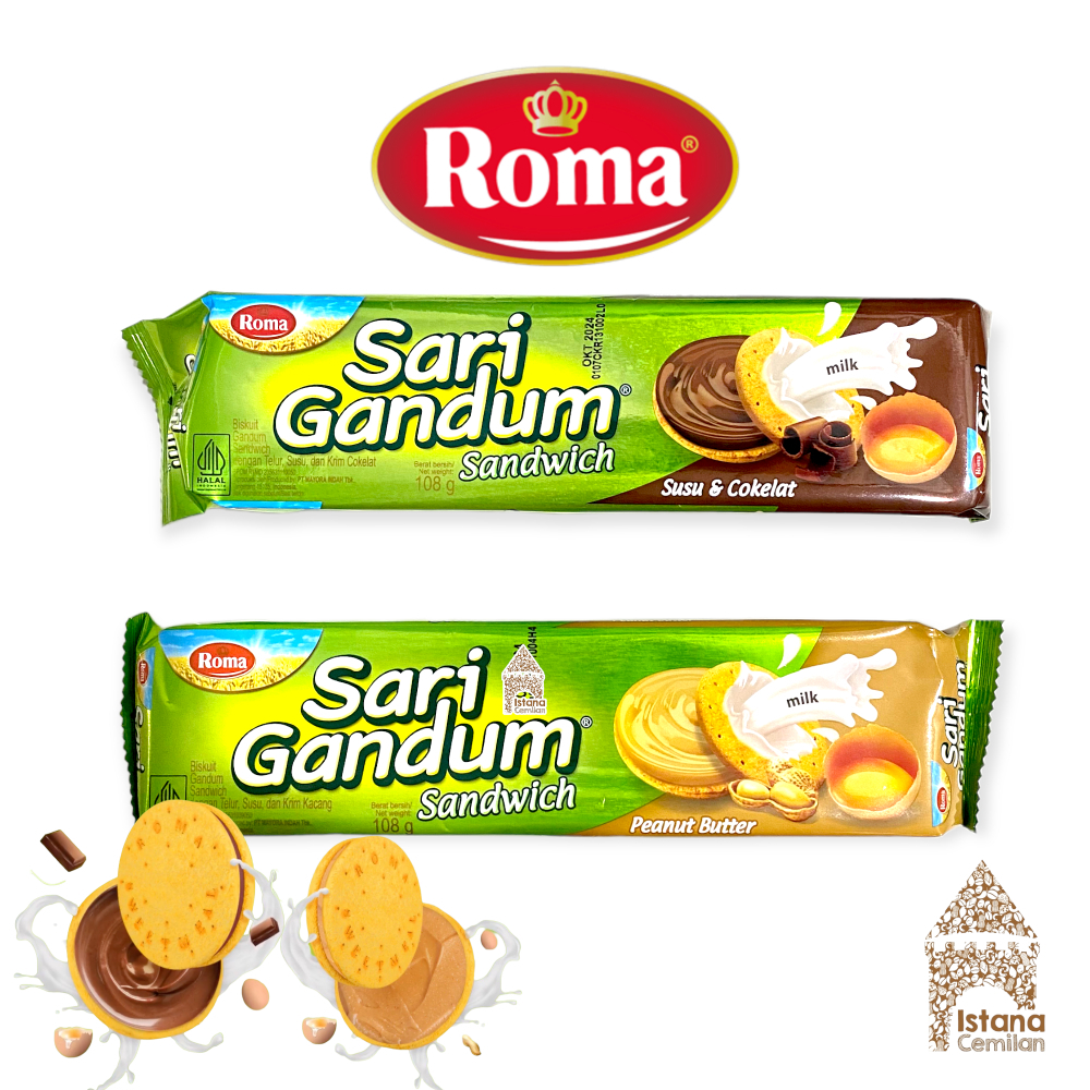 

Roma SARI GANDUM Sandwich 108Gram