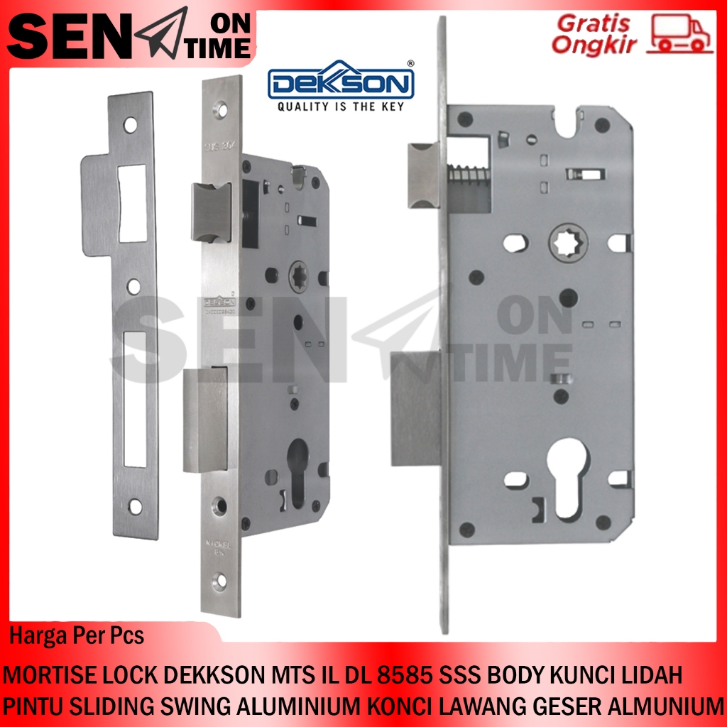 MORTISE LOCK DEKKSON MTS IL DL8585 SSS BODY KUNCI LIDAH PINTU SLIDING SWING ALUMINIUM KONCI LAWANG G
