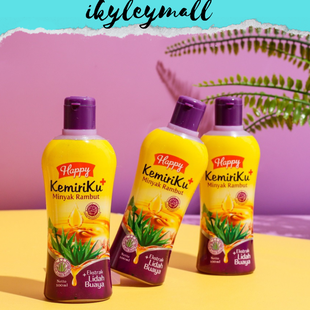 HAPPY KEMIRIKU Minyak Rambut + Ekstrak Lidah Buaya & Vitamin||Happy Minyak Kemiriku Ekstrak Lidah Bu