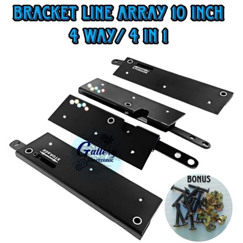 Bracket Line Array 4WAY / 4 in 1 Ukuran Box Speaker 10 inch / Breket 4x1