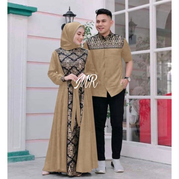 Produk Baru Gamis Batik Kombinasi Polos Terbaru 222 Modern Couple Baju Muslim Pasangan Berkualitas Murah Busana Muslim Pasangan Gamis Set Baju Pasangan Baju Pasangan Suami Istri Terbaru Gamis Cople Pasangan Suami Istri Couple Pasangan Couple Suami Istri