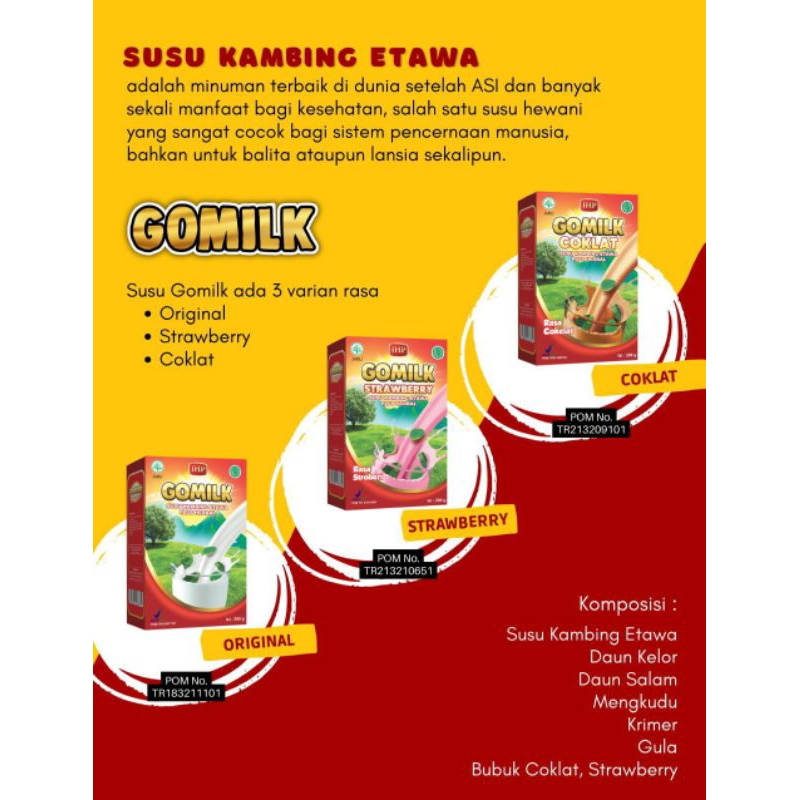 

Gomilk susu kambing ettawah plus herbal