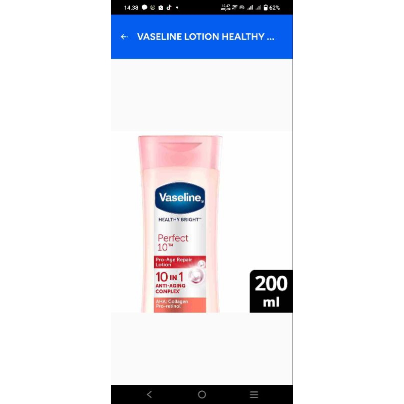 VASELINE BODY LOTION 200 ML