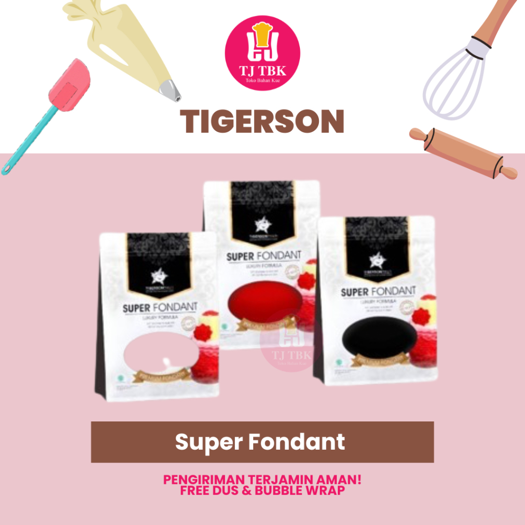 

TIGERSON Super Fondant Blackberries 1kg/Strawberry 1kg/Cotton White 1kg/Cotton White 500g (repack)