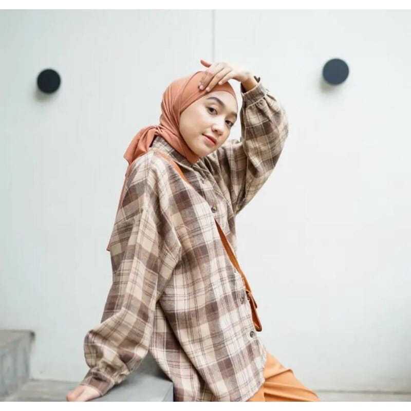 KIMBERLY PREMIUM KEMEJA FLANEL OVERSIZE//KEMEJA FLANEL WANITA