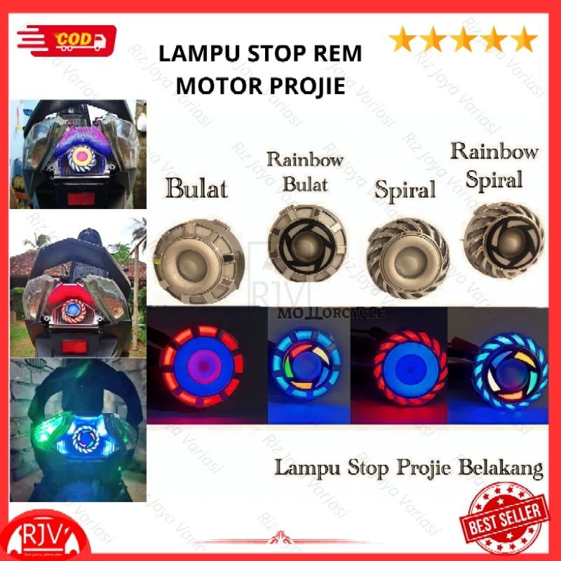 Lampu Dop Stop Projie Belakang Stop Rem Motor Belakang Projie Variasi