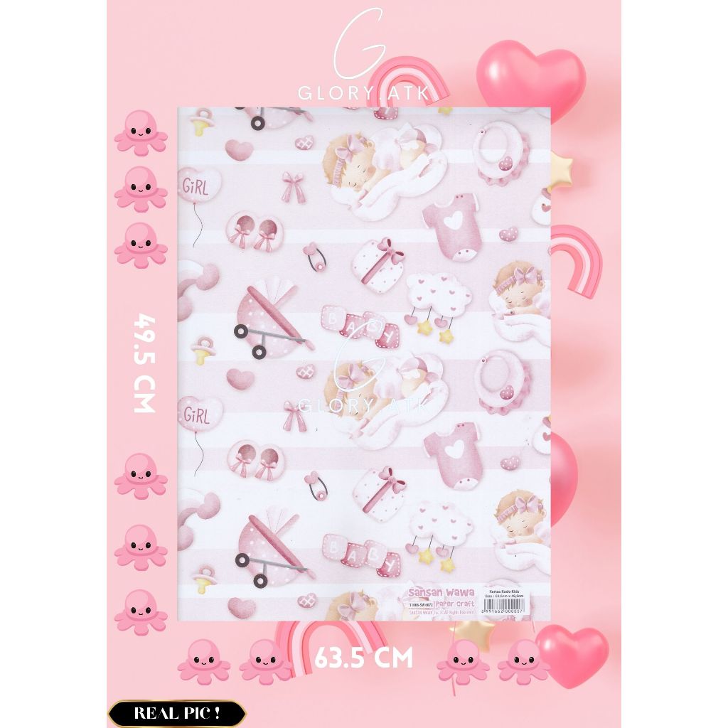 

KERTAS KADO SANSAN WAWA/SANWA BABY GIRL SW6072