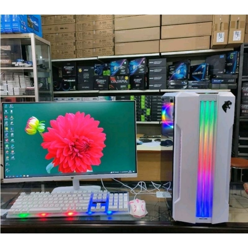 Pc Gaming editing  core i7 vga 4gb  monitor 24 inc  full set