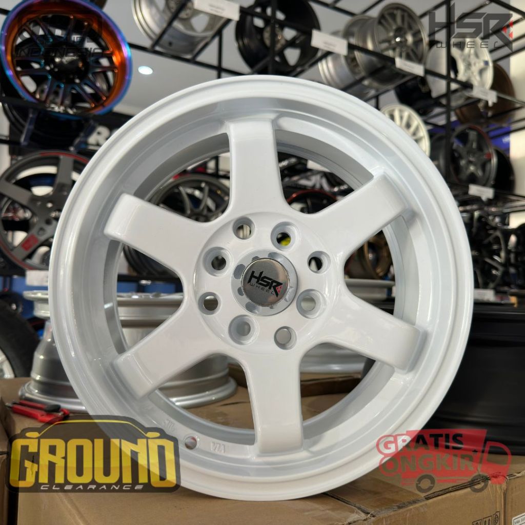 VELG MOBIL MURAH R15 MODEL TE37 R15 LEBAR 6.5 INCI AVANZA,BRIO,JAZZ,CONFERO R15 WHITE