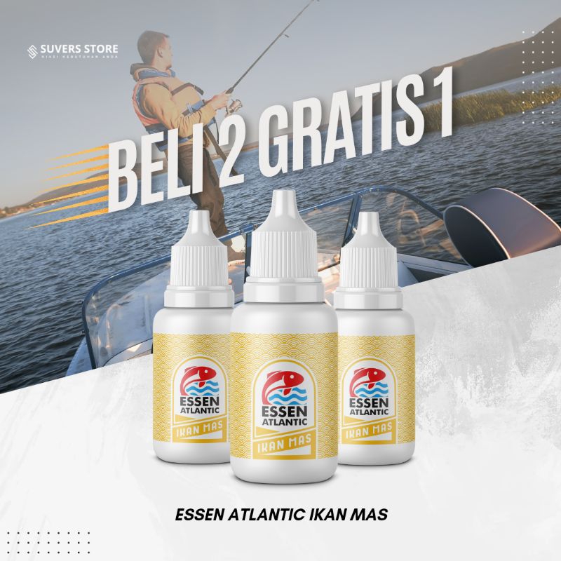 3 Botol Essen Atlantic Umpan Pancing Ikan Mas Kilogebrus | Umpan Mancing Harian Galatama Ikan Mas In