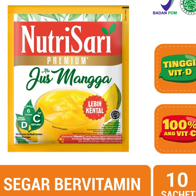 

PROMO SALE NutriSari Premium Jus Mangga 1 Sachet Minuman Buah Lebih Kental