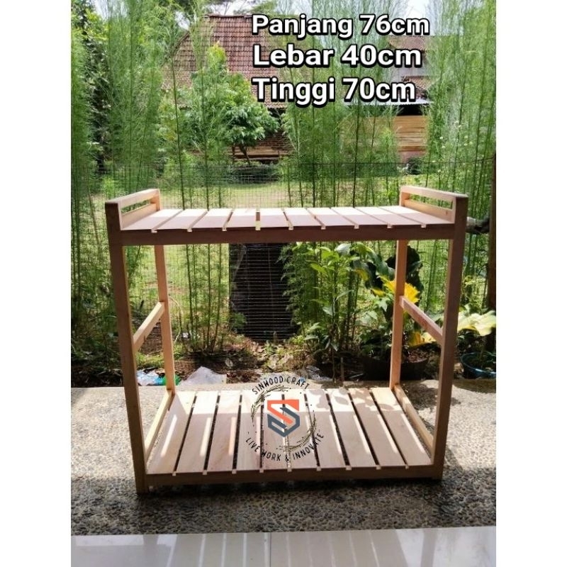 Meja Kompor Gas 2 Tungku Rak Kompor 2 Susun