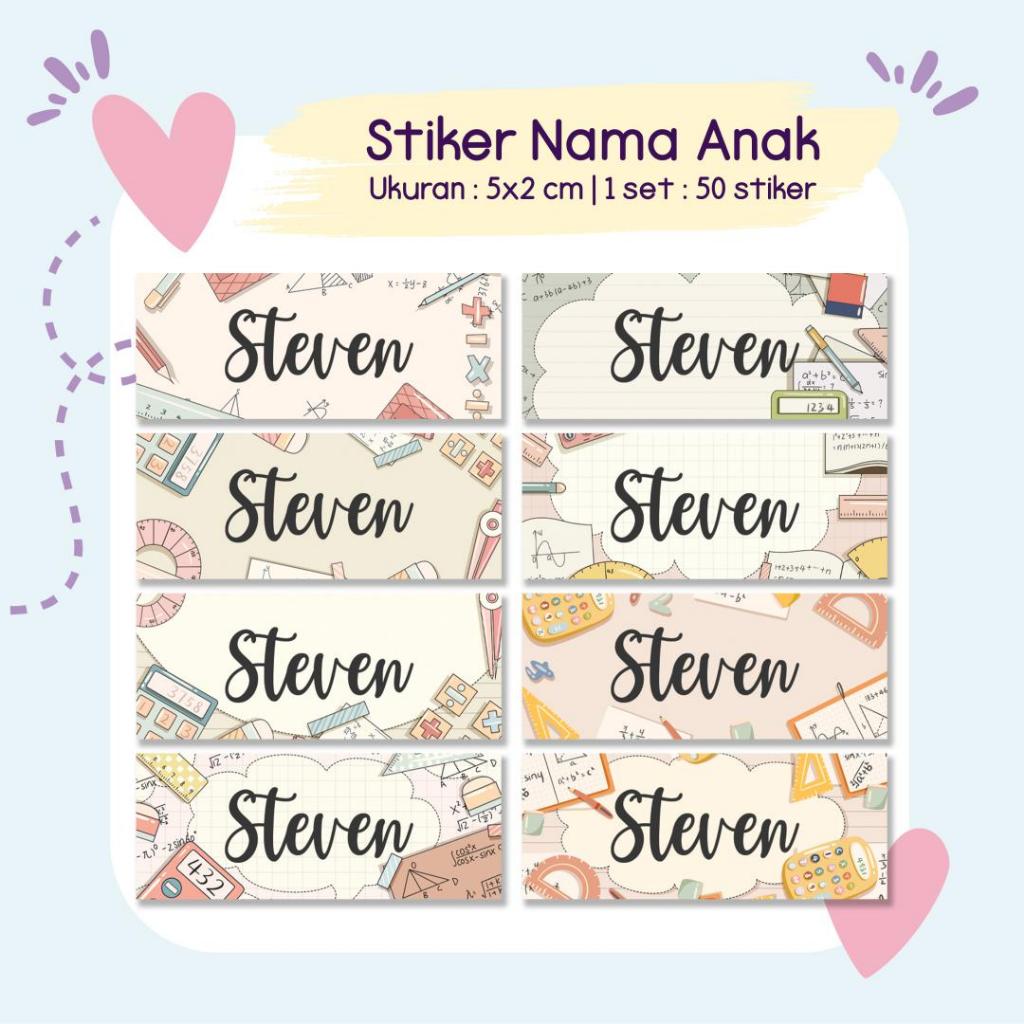

Stiker Nama Anak Waterproof / Anti Air : Kode 07