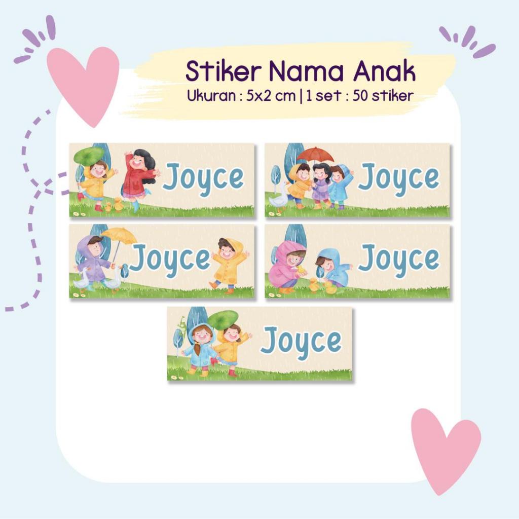 

Stiker Nama Anak Waterproof / Anti Air : Kode 17