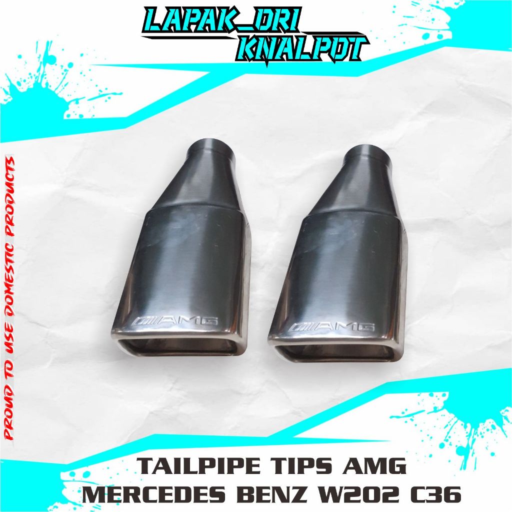 Tailpipe TIPS AMG stainles steel for Knalpot Mercedes Benz W202 C36