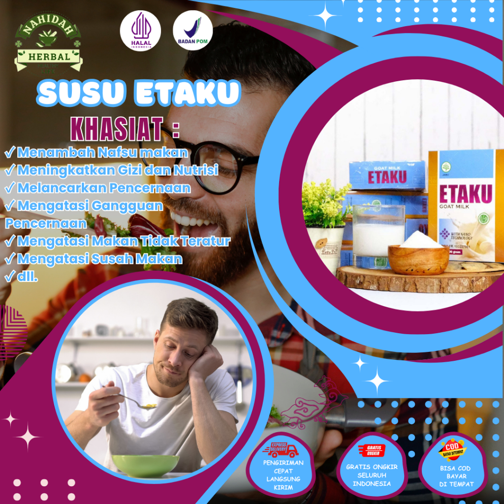 

Susu Penambah Nafsu Makan, Susu Peningkat Gizi dan Nutrisi, Susu Pelancar Pencernaan, Makan Tidak Teratur, Solusi Makan Teratur, Obat Gangguan Pencernaan, Suplemen Susah Makan untuk Anak Dan Dewasa Dengan Walatra Etaku Goat Milk