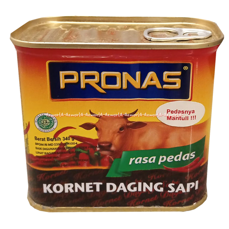 

Pronas 340gr Corned Beef With Chili Flavour Daging Sapi Kornet Pedas