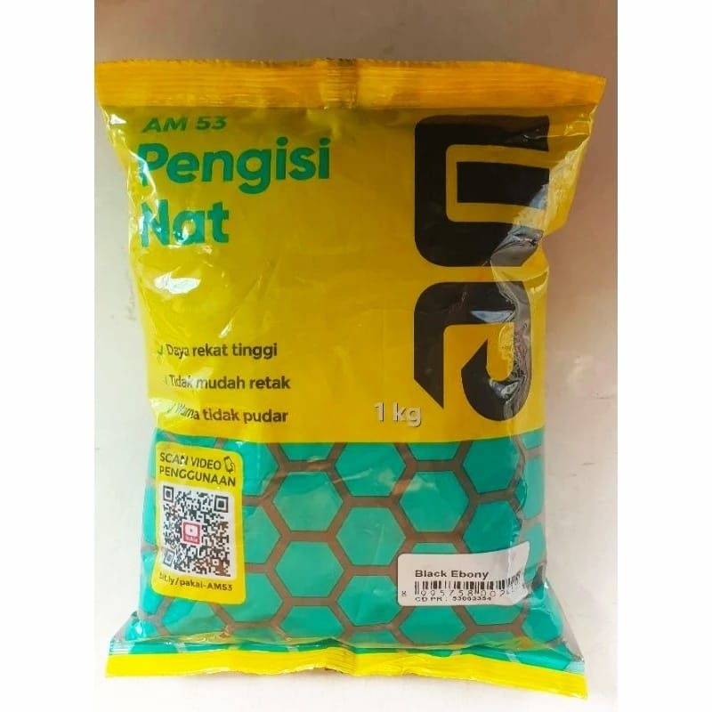 ☀️Semen pengisi nat keramik tile grout AM 53 warna hitam black ebony