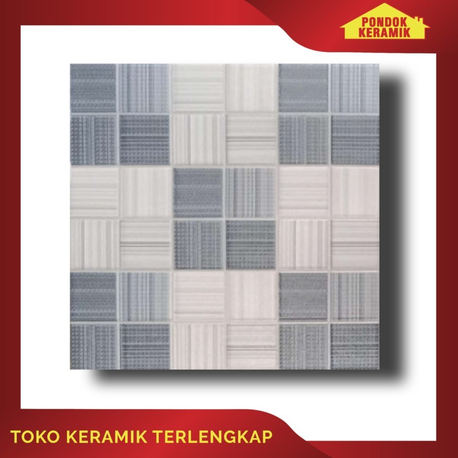 Keramik Lantai Kamar Mandi Mustika 25x25 Ceko L Blue