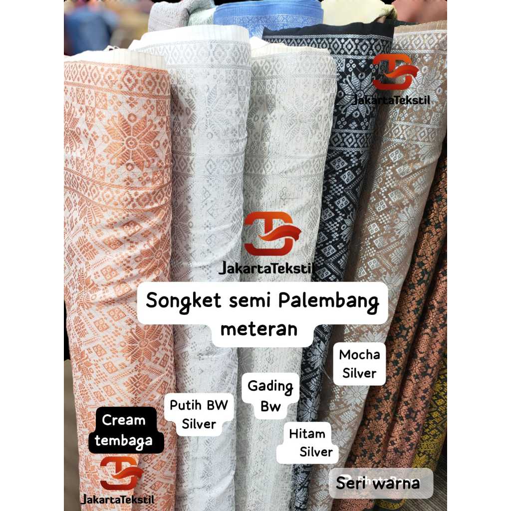 [ 0025 ] Songket semi palembang meteran original tenun