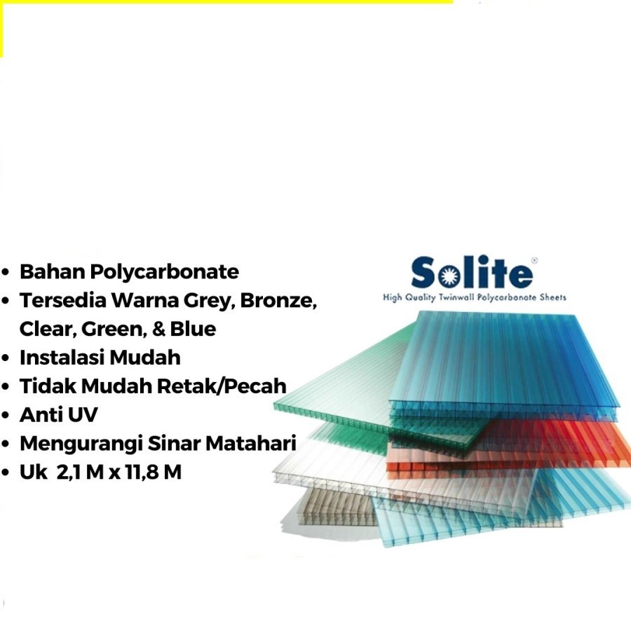 SoLite Atap Polycarbonate 4mm / atap tembus cayaha