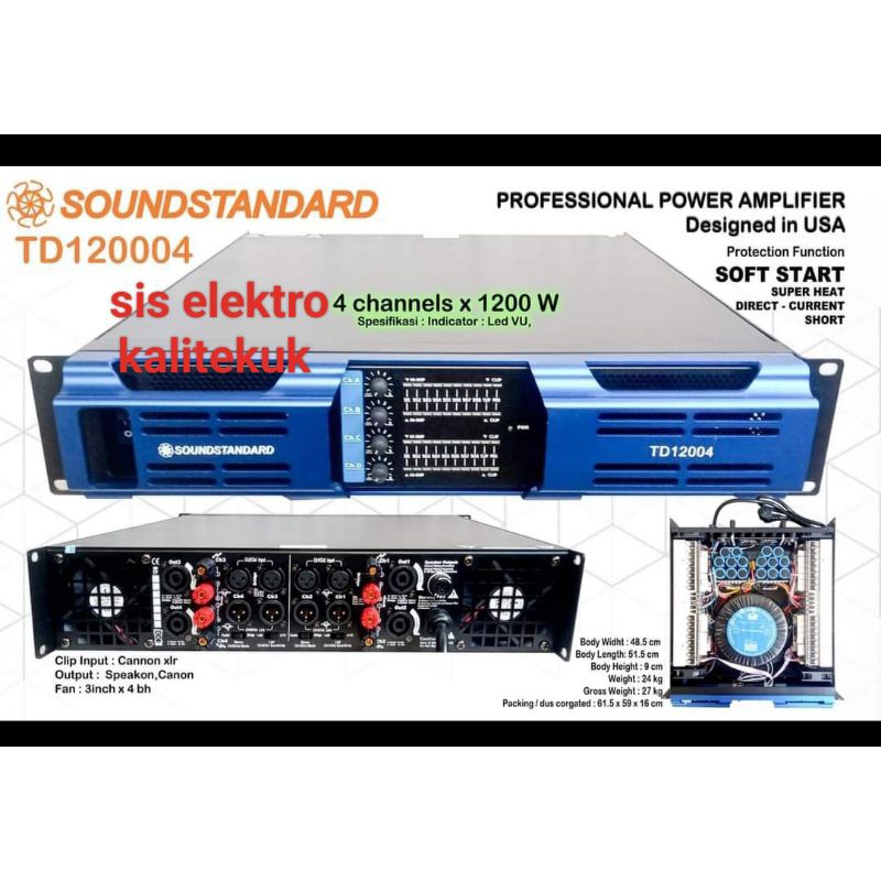 Power amplifier Soundstandard TD12004 CLASS H