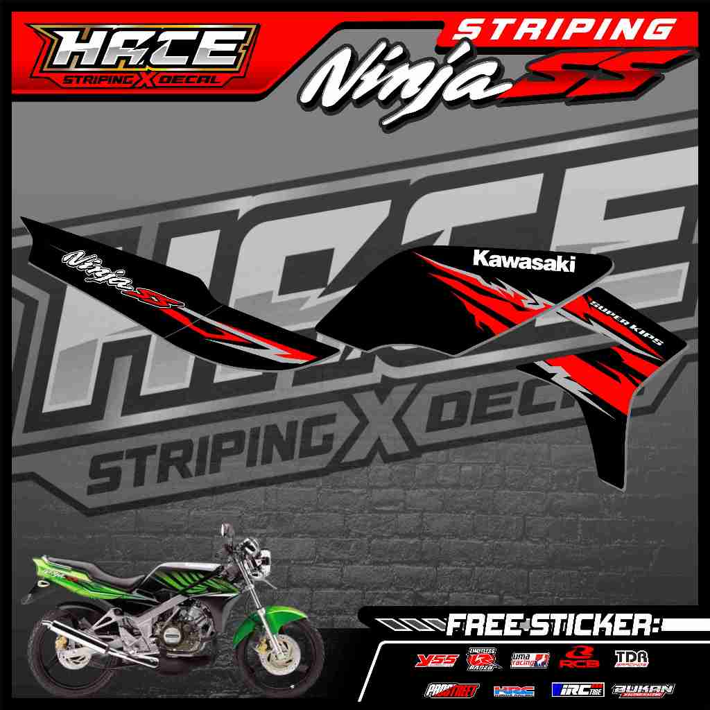 305 STRIPING STICKER NINJA SS - STRIPING STICKER NINJA SS ABSTRAK LIST GARIS RACING