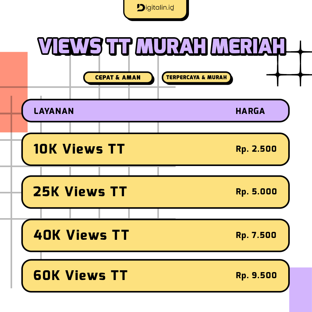 PAKET AUTO FYP SUPER HEMAT Views Tiktok TT Viewer FYP Tiktok View Viewers TT Views Tiktok Viewer FYP