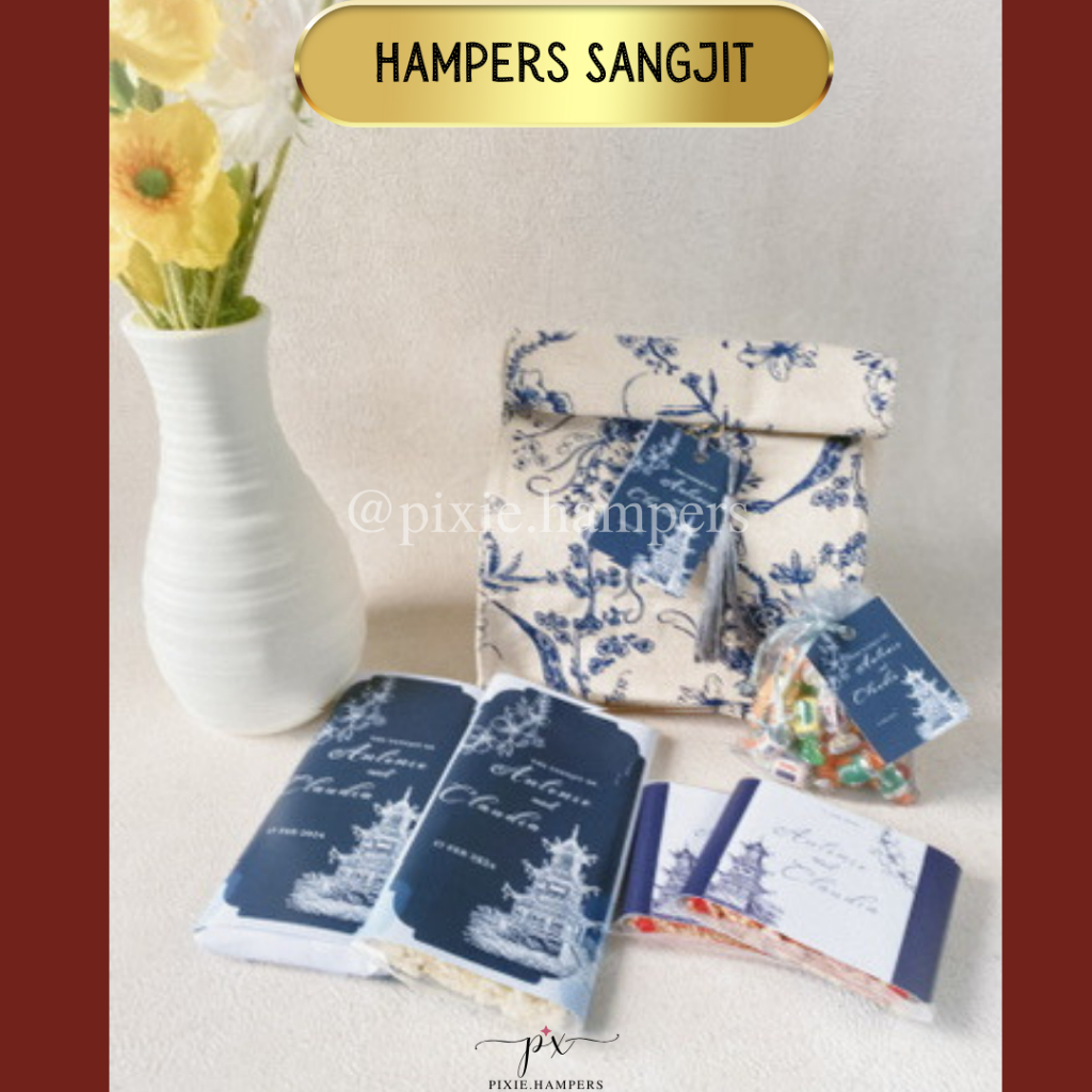 

Blissful BLUE Sangjit Hampers Souvenir | Tingjing Hampers | Wedding Hampers | Paket Sangjit