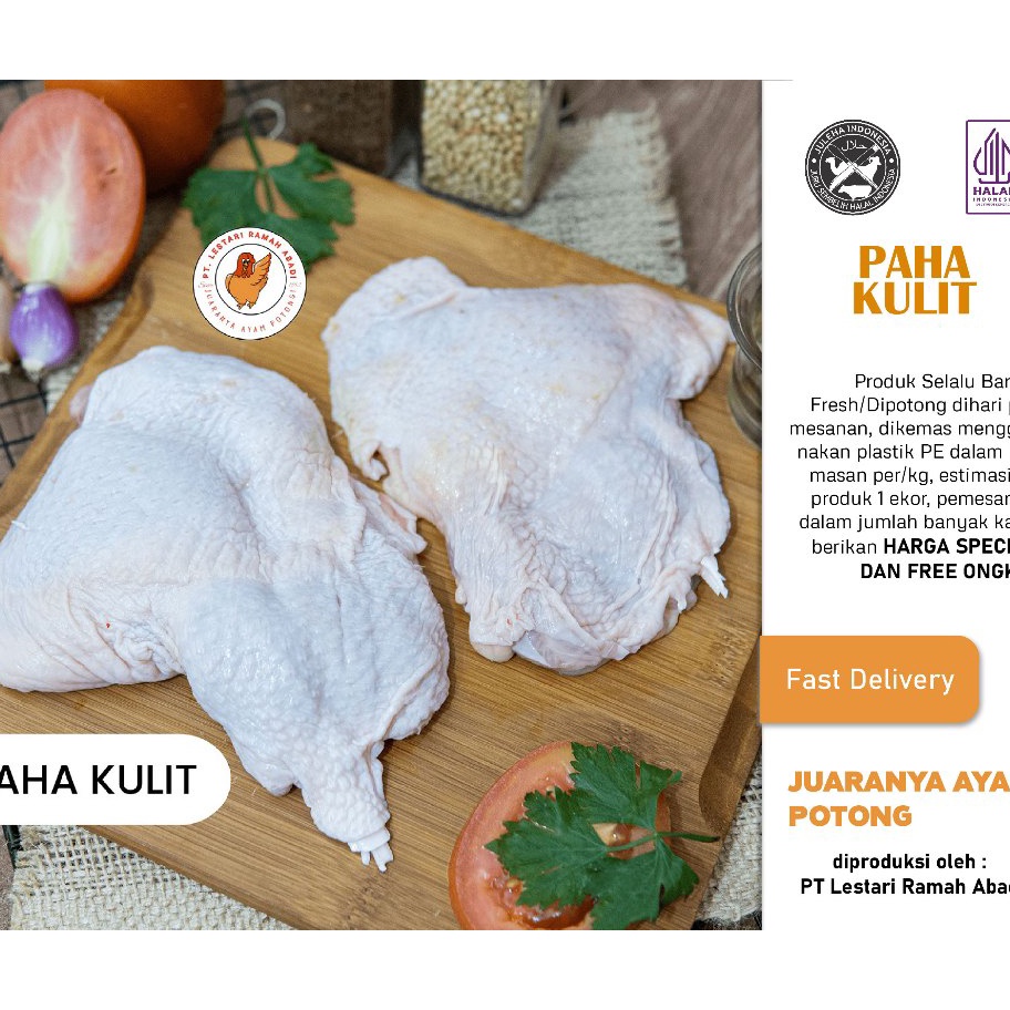 

COD Daging Ayam Paha Fillet Boneless dengan Kulit 1kg
