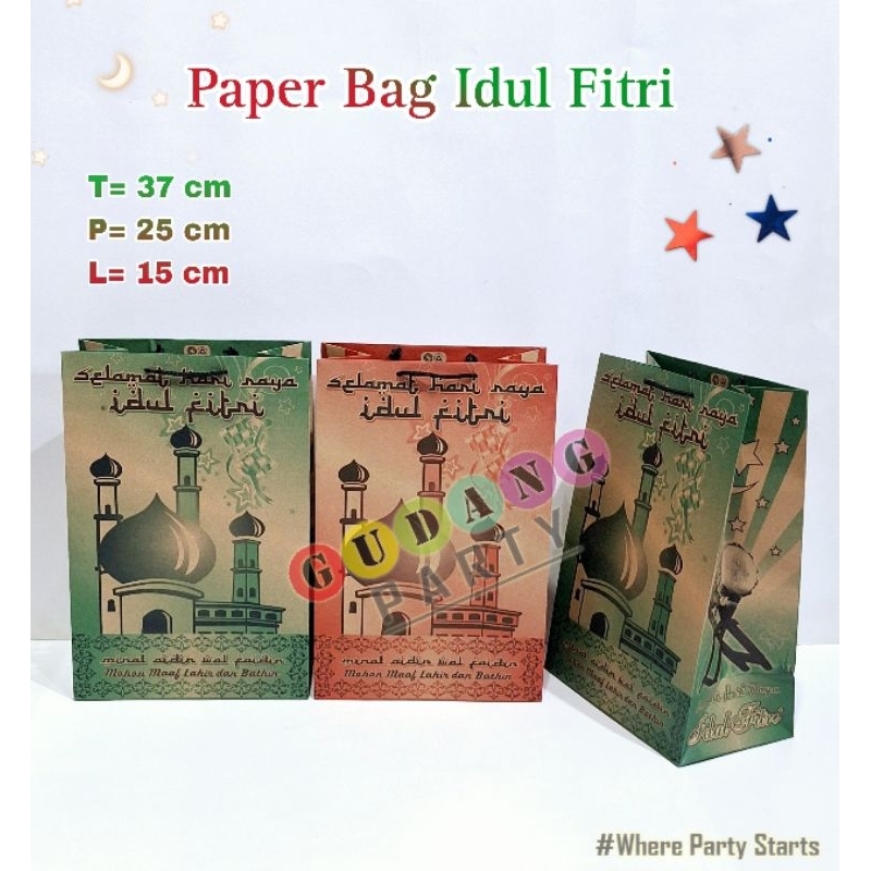 

Paper Bag Idul Fitri Murah Goodybag Tas Hampers Bingkisan Lebaran