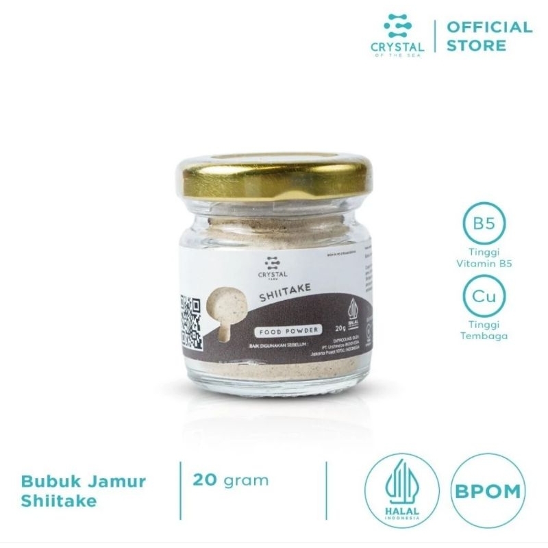 

Shiitake Food Powder - Bubuk Jamur Shiitake MPASI - Crystal of The Sea